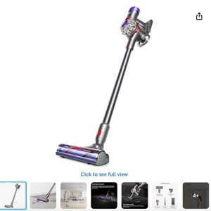 Dyson V8 Plus Cordless Vacuum, Silver/Nickel