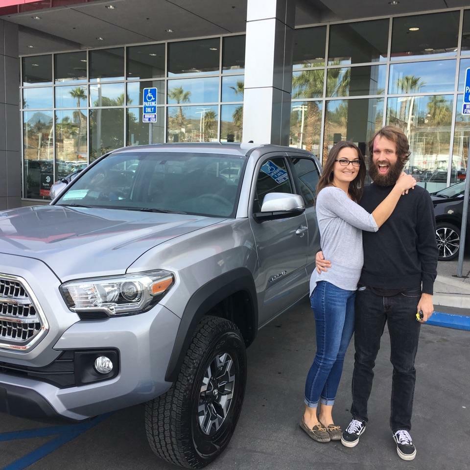 Both of us so excited for the adventures to be had in our brand new truck, La Chroma.
