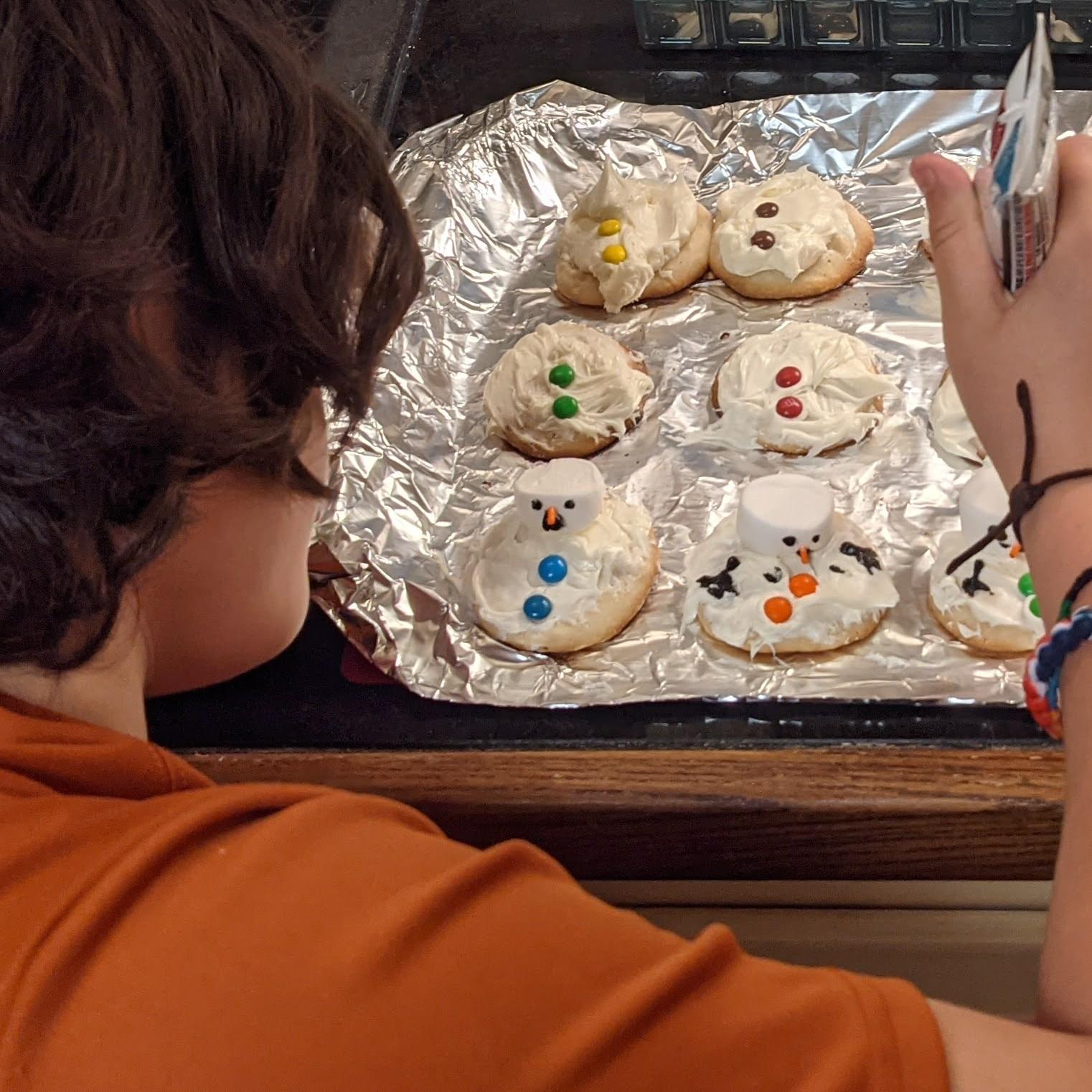 Making Christmas cookies with Tyler for the first time, December 2020