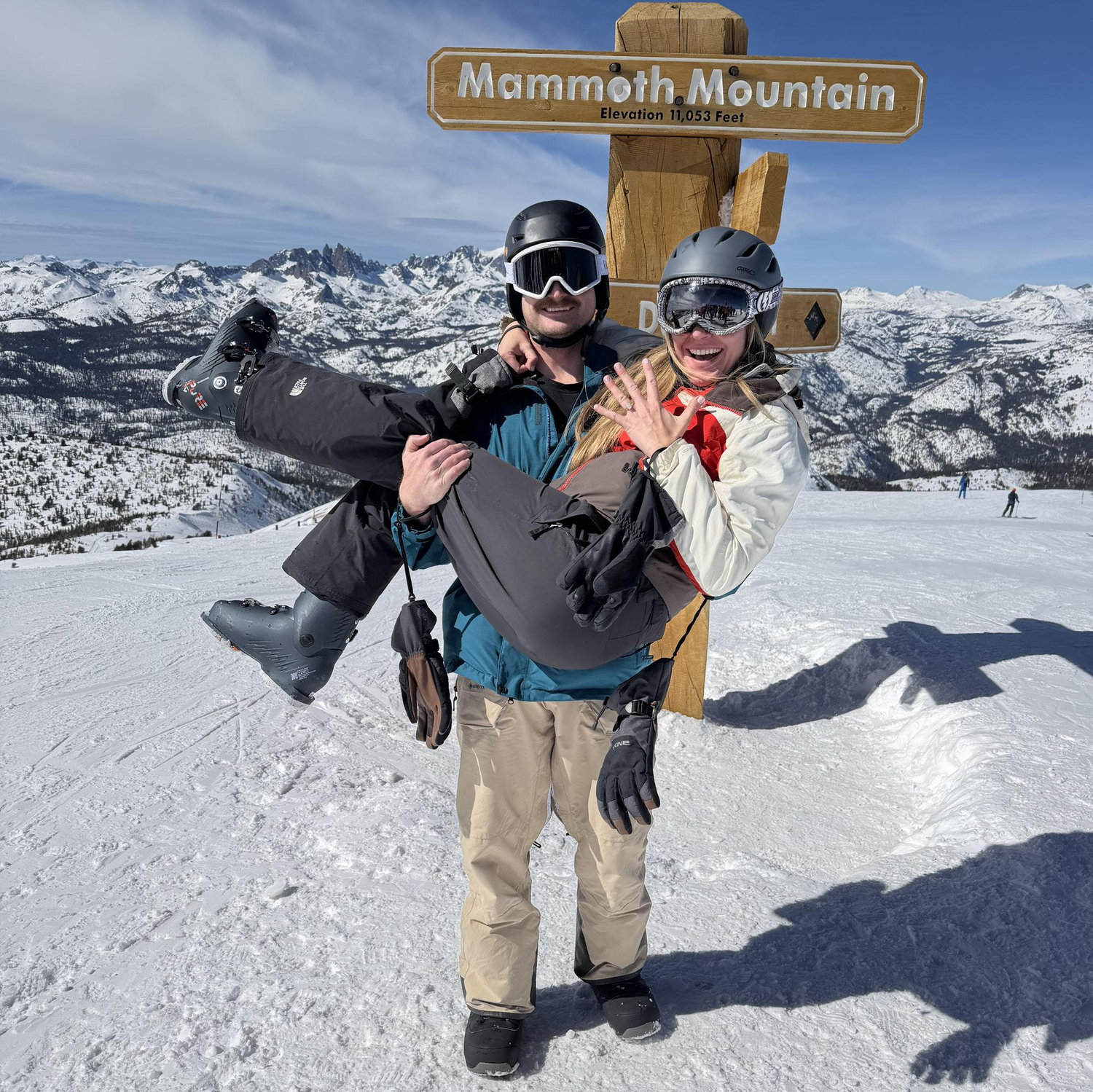 Celebrated our engagement on the slopes!