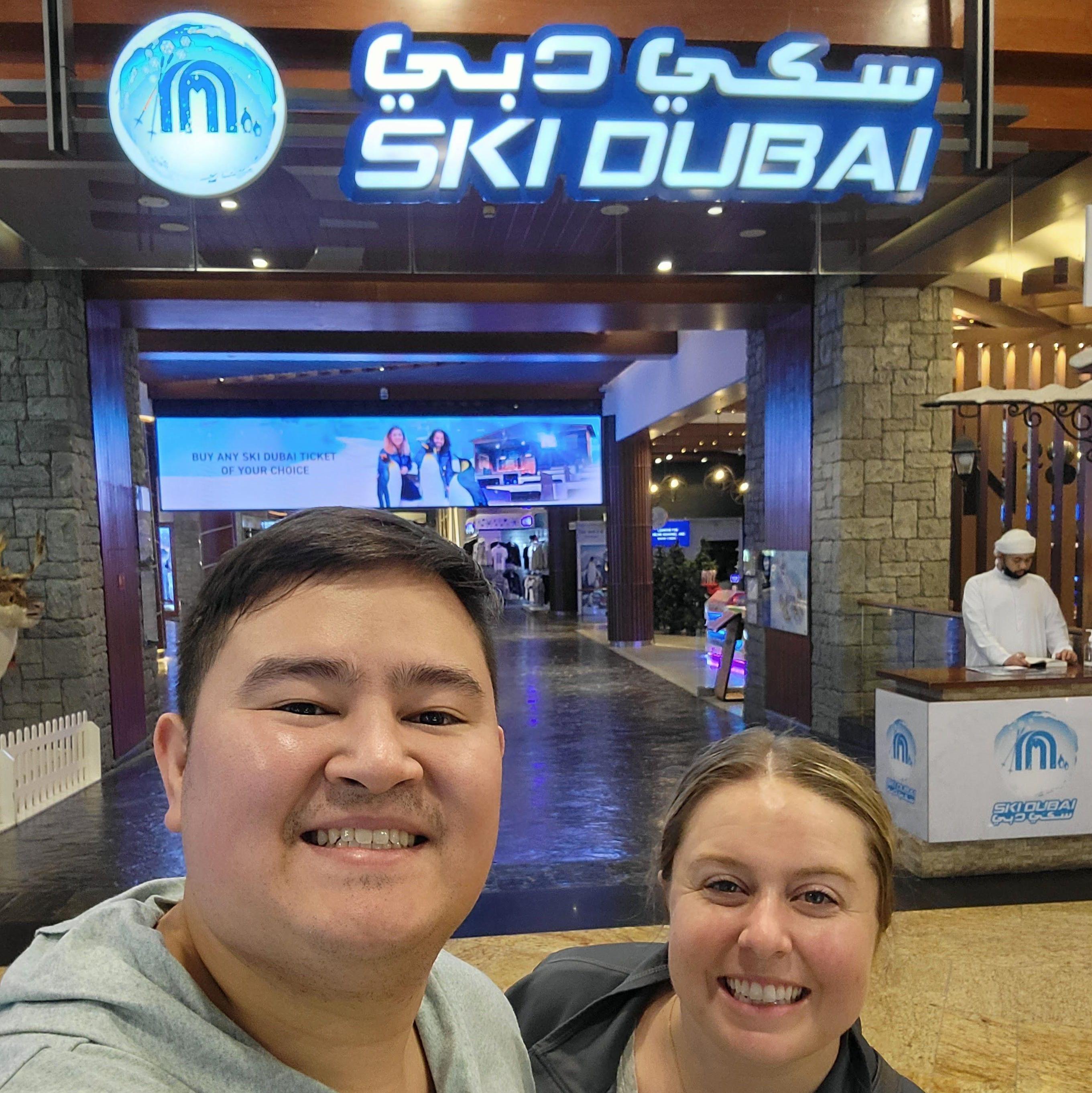 Skiing wherever we can...even in the desert!