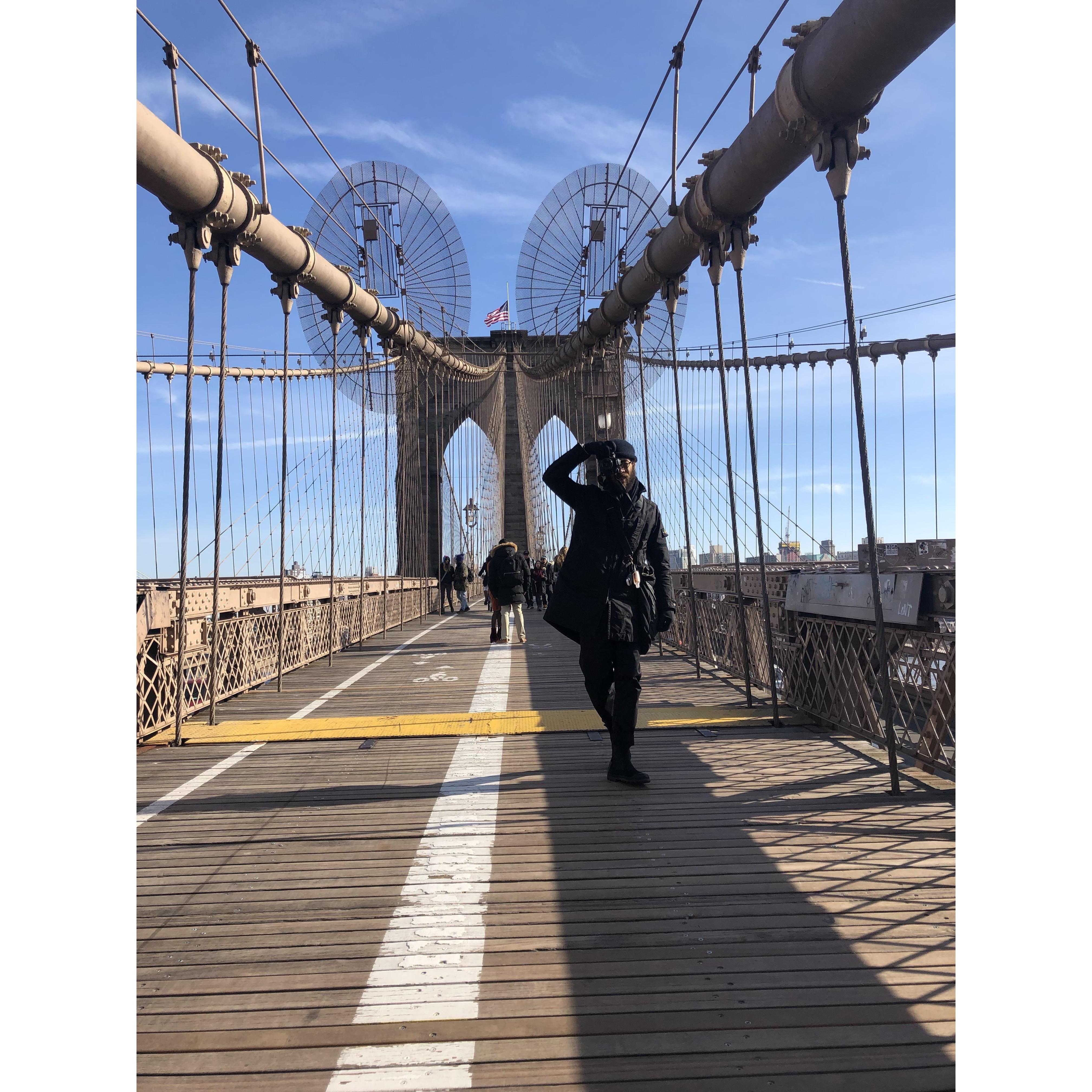 Moments before The Proposal took place. 
#OperationBrooklynBridge