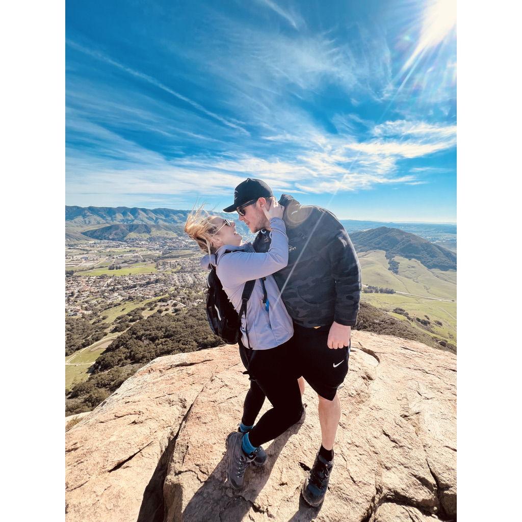 A kiss from a top of the world.... or at least Bishop's Peak