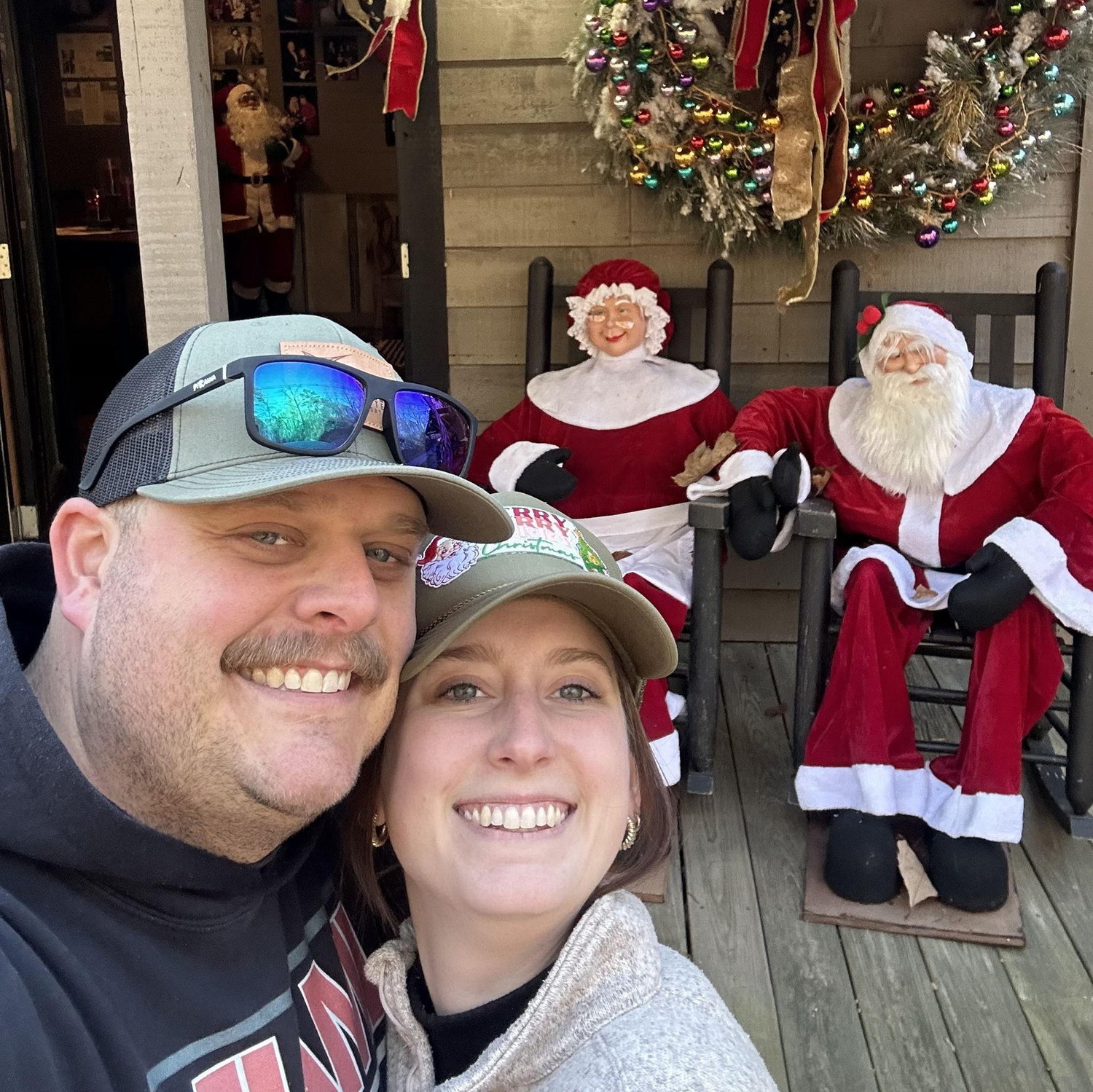 Of course we were gonna get a picture with Santa and Mrs. Claus!