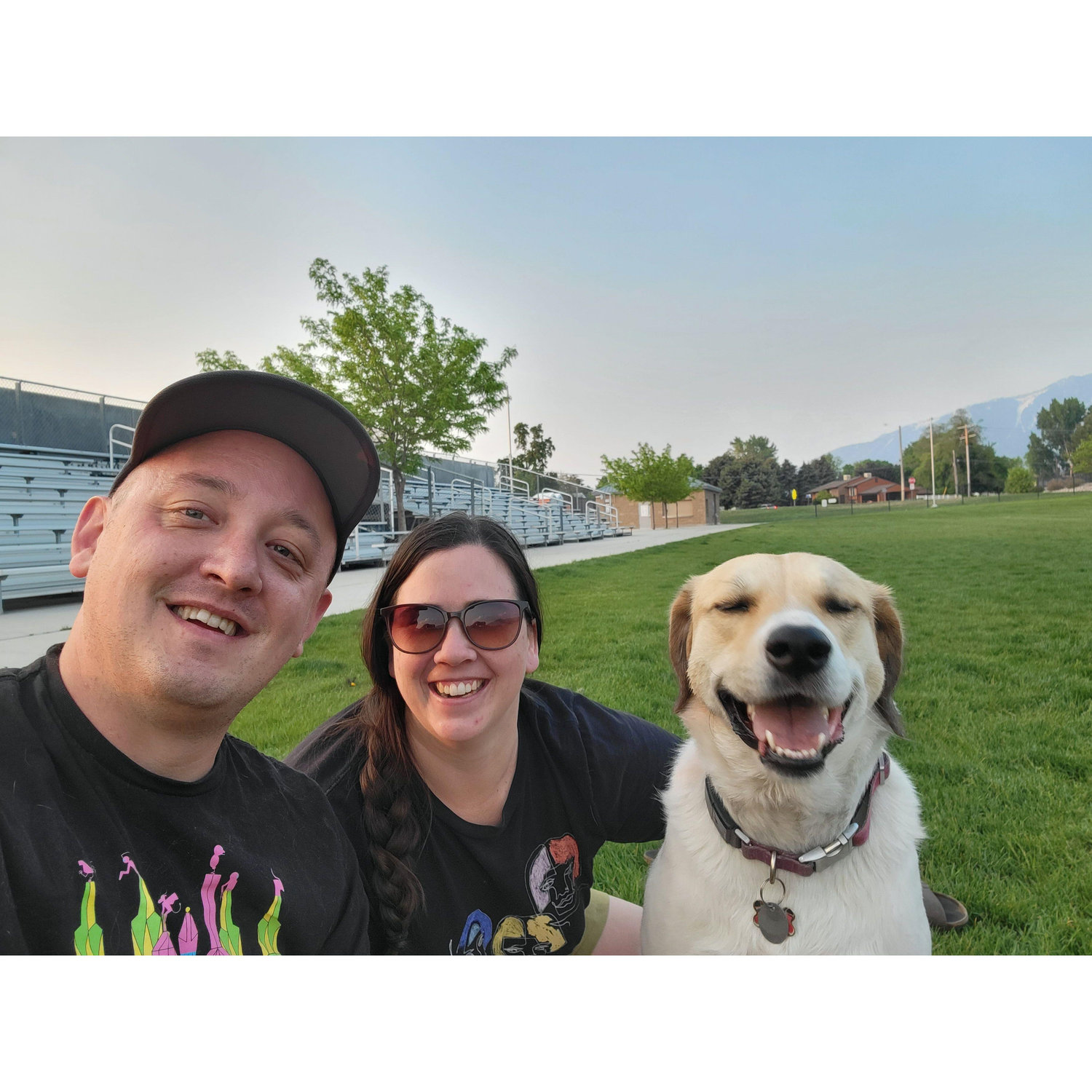 They walk a dog!