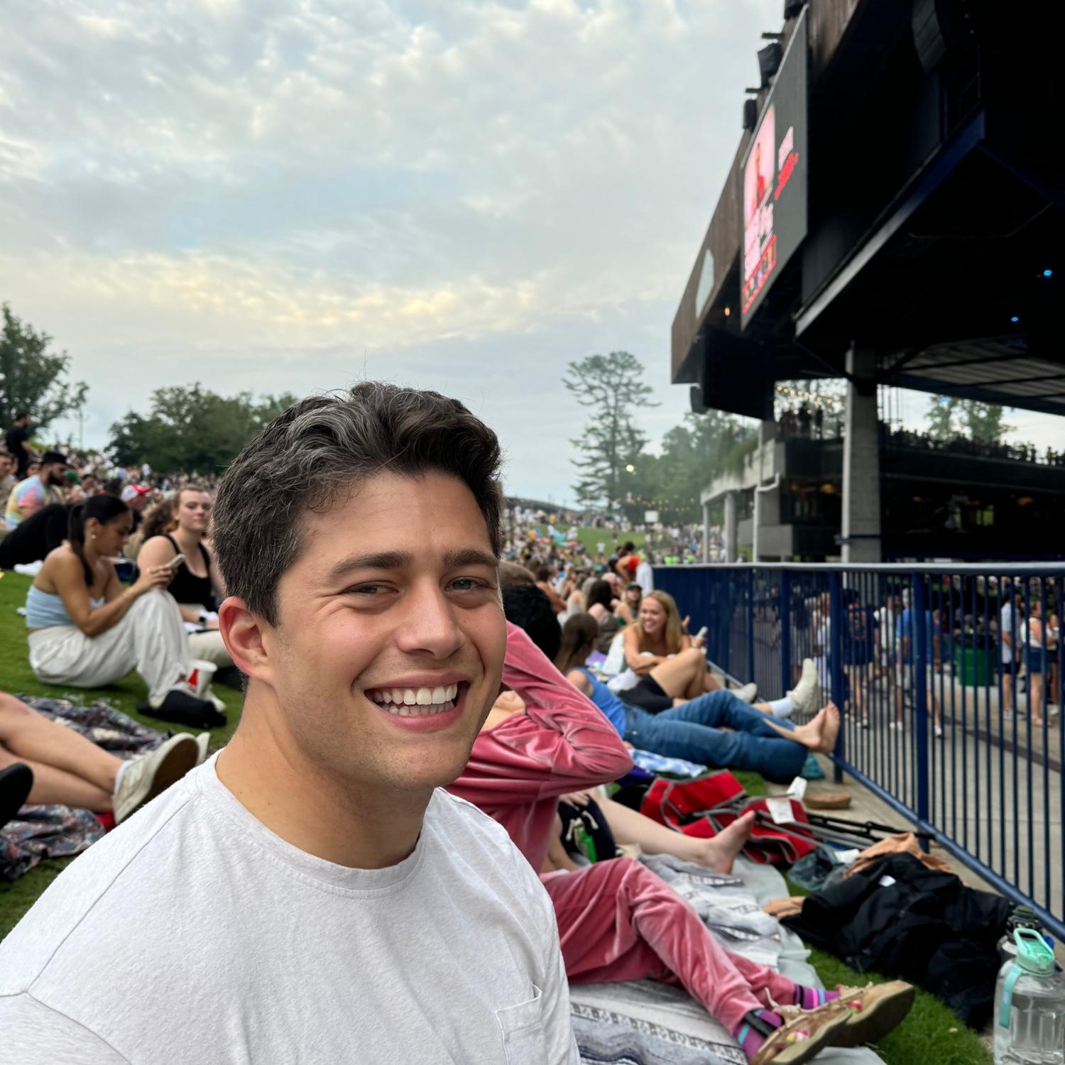 Seeing Mt Joy at Merriweather and trying to decide on our first dance song!