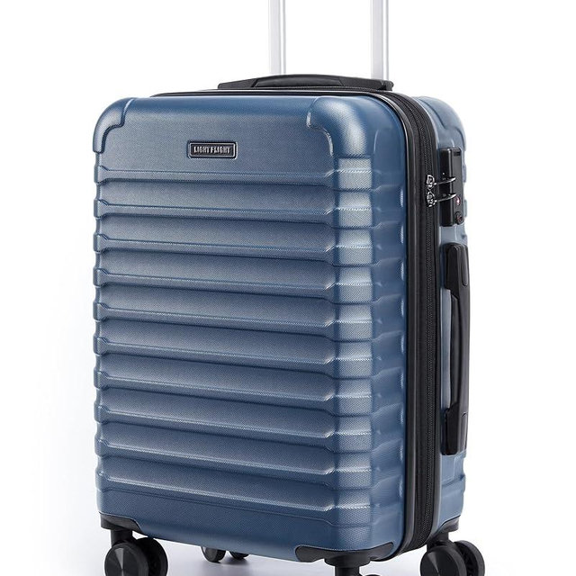 LIGHT FLIGHT Carry On Luggage 22x14x9 Airline Approved, Carry On Suitcases with Wheels, Expandable Hardside Lightweight Rolling Travel Luggage with TSA Lock 20 Inch Carryon, Royal Blue