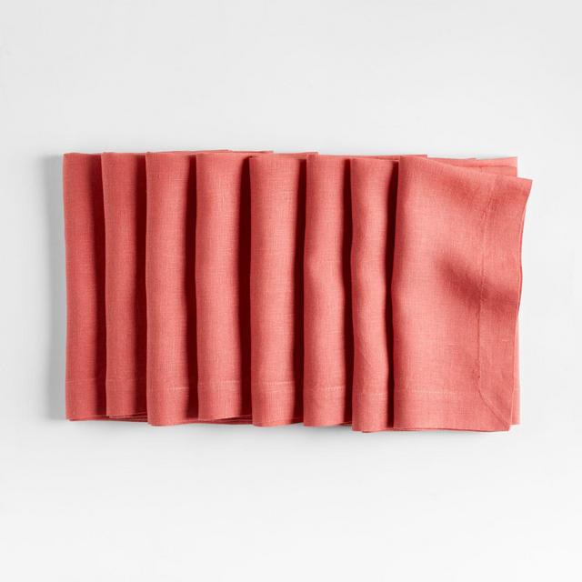 Marin Sienna Linen Napkins, Set of 8