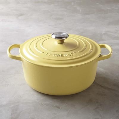 Le Creuset Signature Cast-Iron Round Dutch Oven, 5 1/2-Qt., Matte Yellow