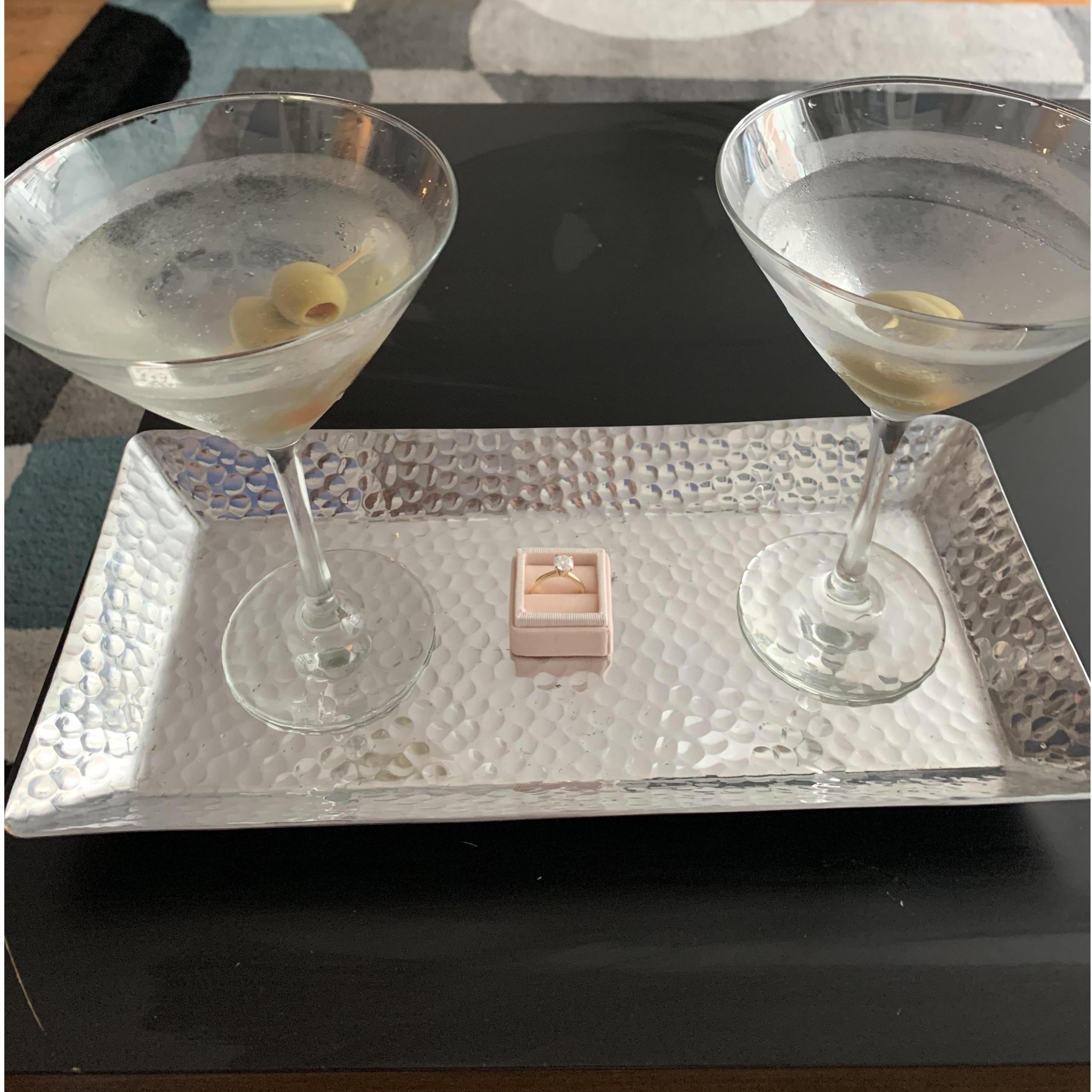 And then, May 28, 2019, Chuck whipped up a few martinis and got down on one knee