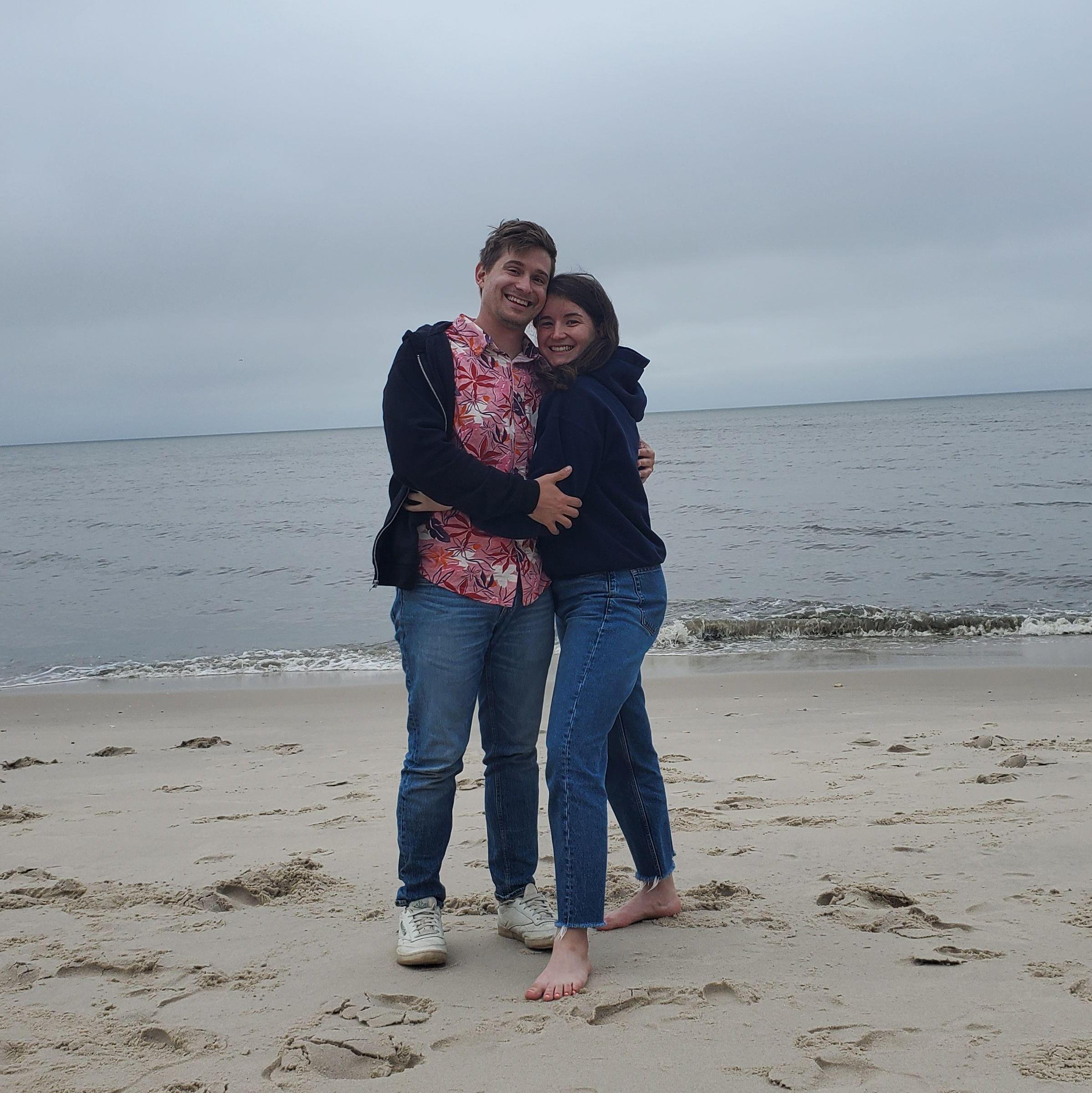 Cheesing at the beach