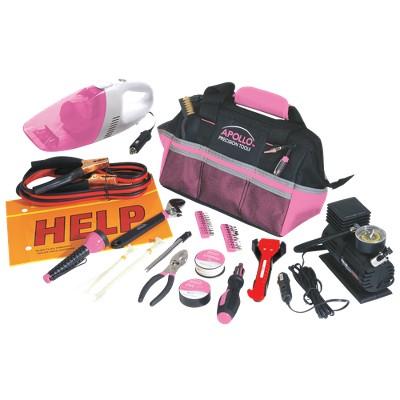 Apollo Tools 54-Pc. Roadside Tool Set - Pink