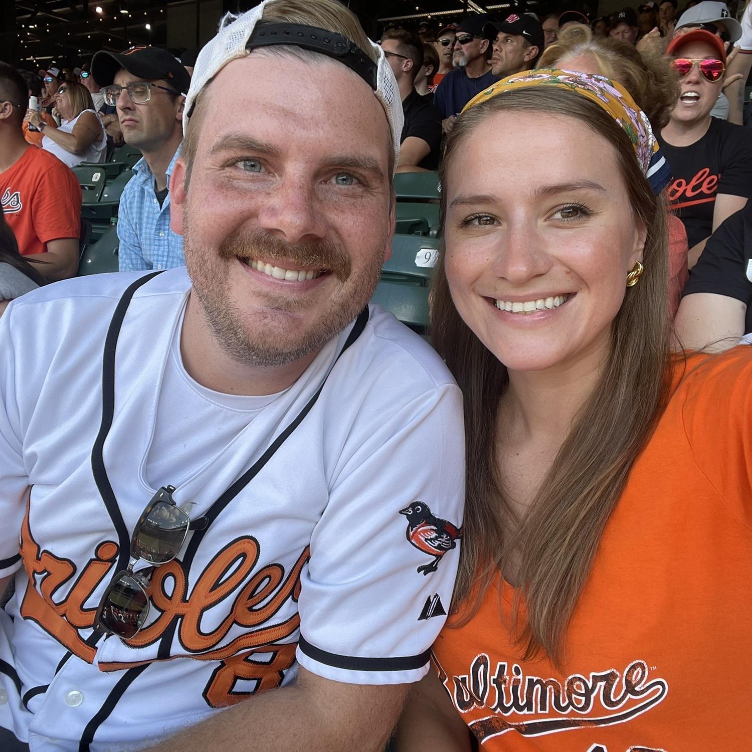 Attending our first Orioles home game together!