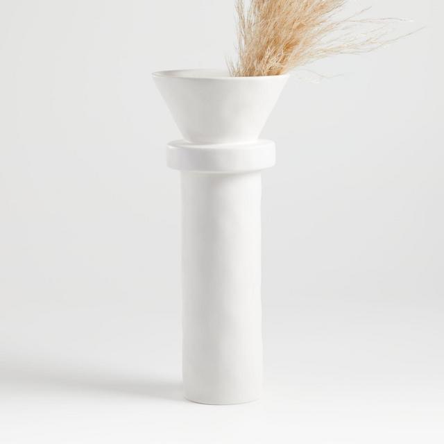 White Brutalist Vase