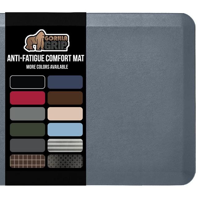 Gorilla Grip Anti Fatigue Cushioned Comfort Mat, Ergonomically Durable, Supportive, Padded, Thick and Washable, Stain-Resistant, Kitchen, Garage, Office Standing Desk Mats, 60 x20 Charcoal