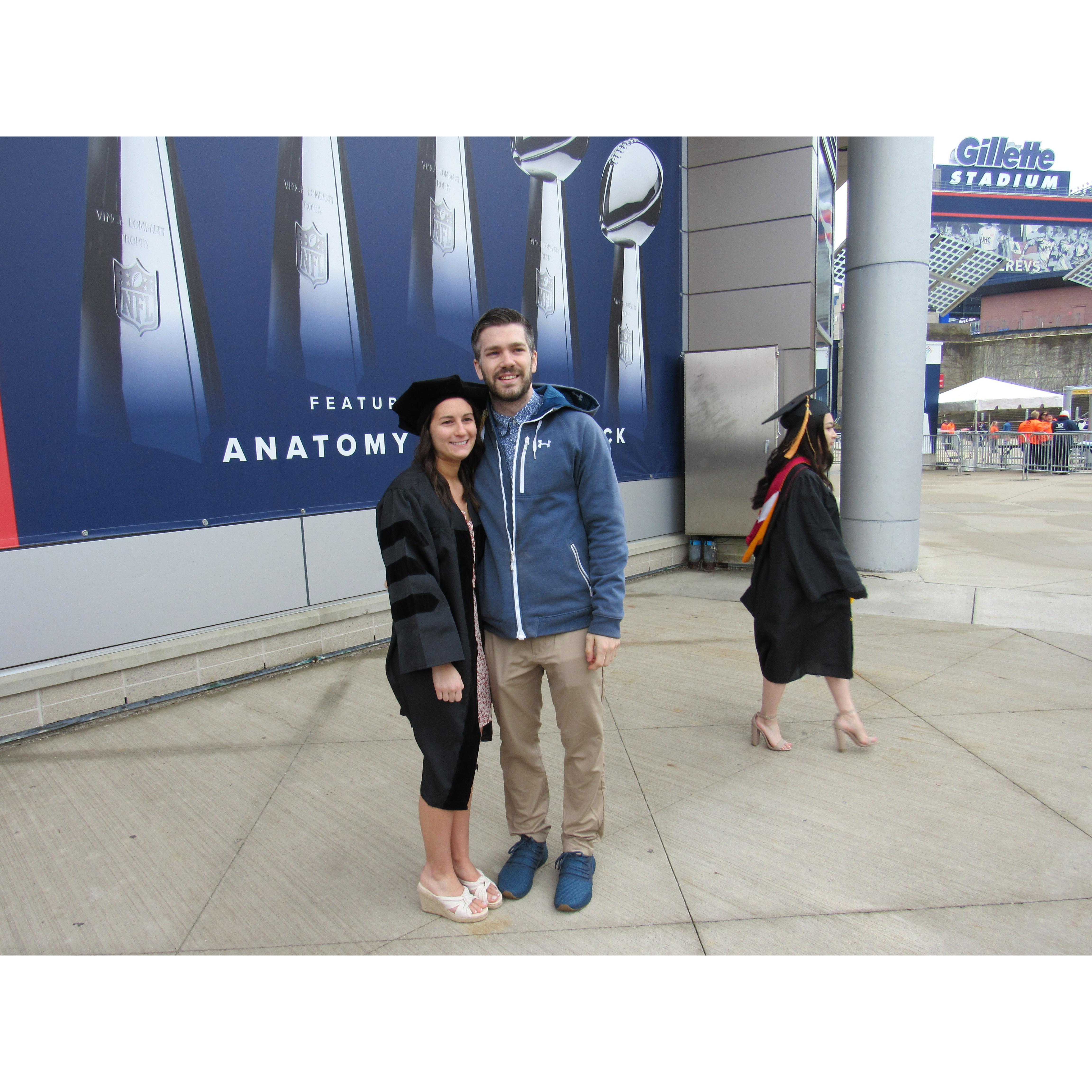 Kaylee graduating with her PharmD a year after Drew