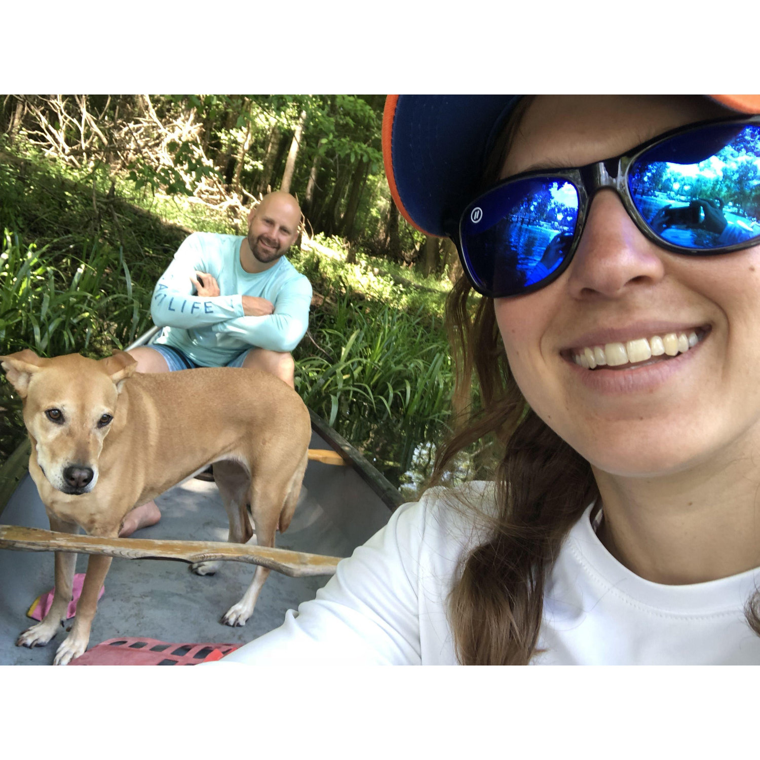 Canoeing on the Santa Fe River. Before dating Josh, Michelle had to get Bailey's approval (she passed with flying colors). We miss you, sweet girl!