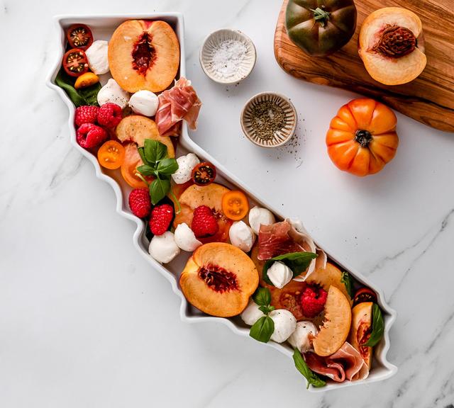 Lark Handmade Porcelain State Serving Platter California