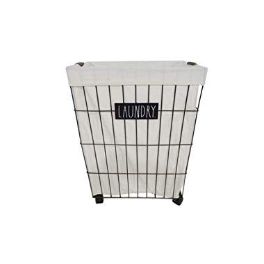 Rae Dunn Heavy Duty Laundry Hamper on Wheels - by Designstyles