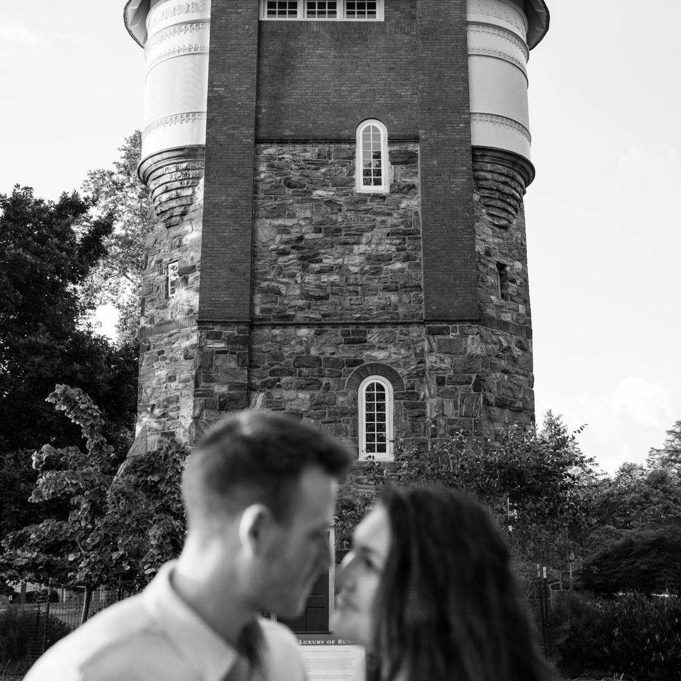 Back at the Water Tower where Colin proposed!