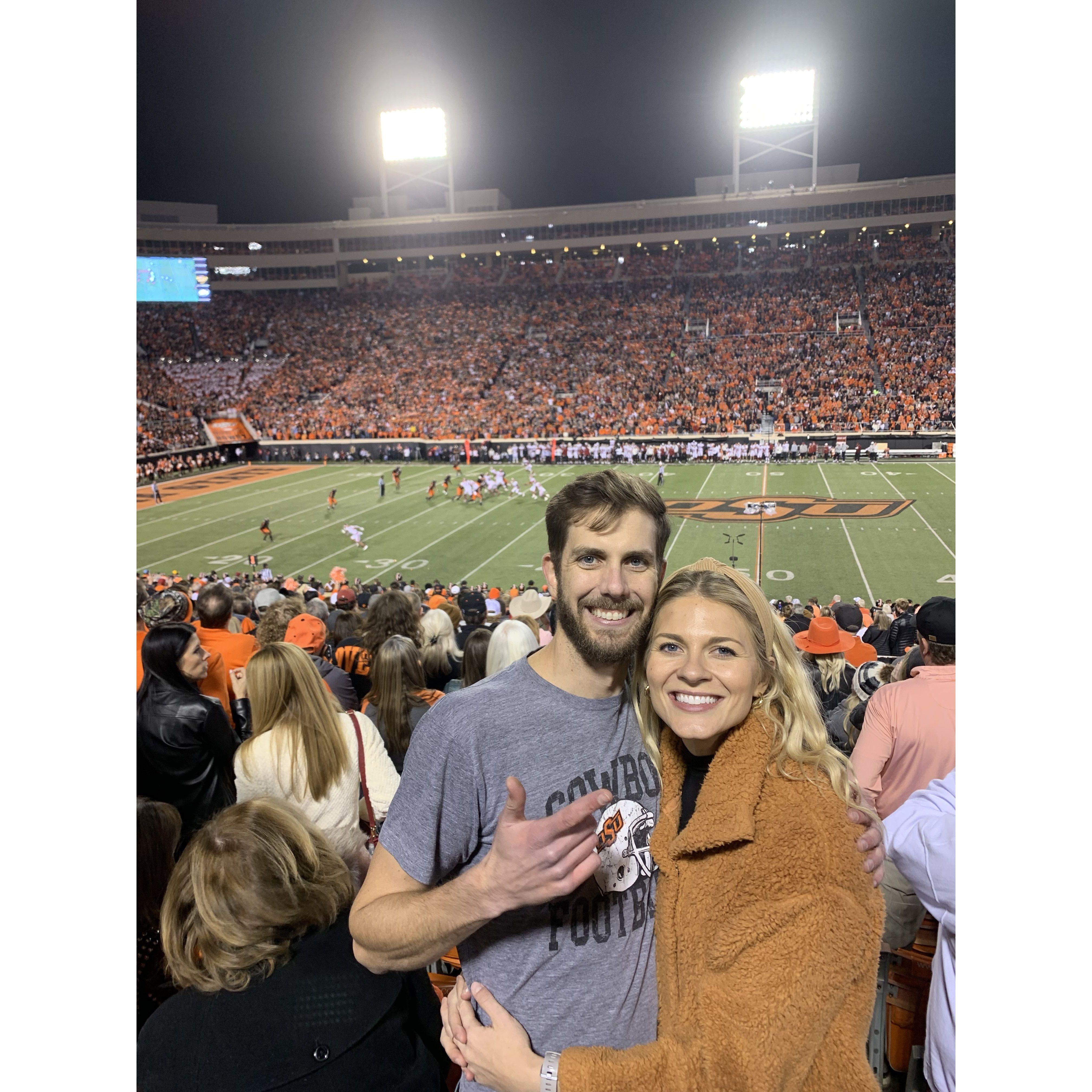 Our first OSU football game together.