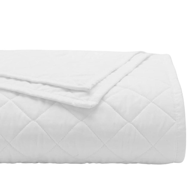 Red Land Cotton Classic Luxury Quilt | American Grown 100% Cotton Batting | Lightweight All Season USA Made Vintage Style Bedspread | Durable Oversized and Machine Washable | Soft Full/Queen | White