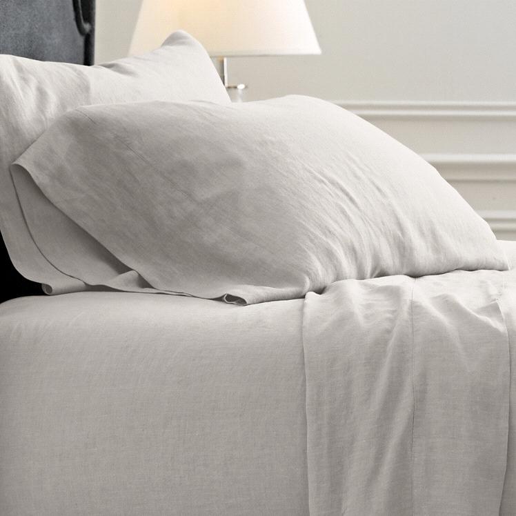 RH Interior Design Stonewashed Belgian Linen Sheet Set