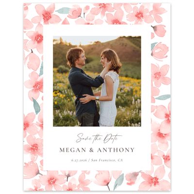Pink Spring Wedding Digital Save the Date - Shinya Photo