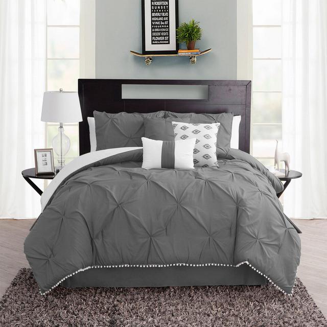 Keesey Pom Pom Comforter Set