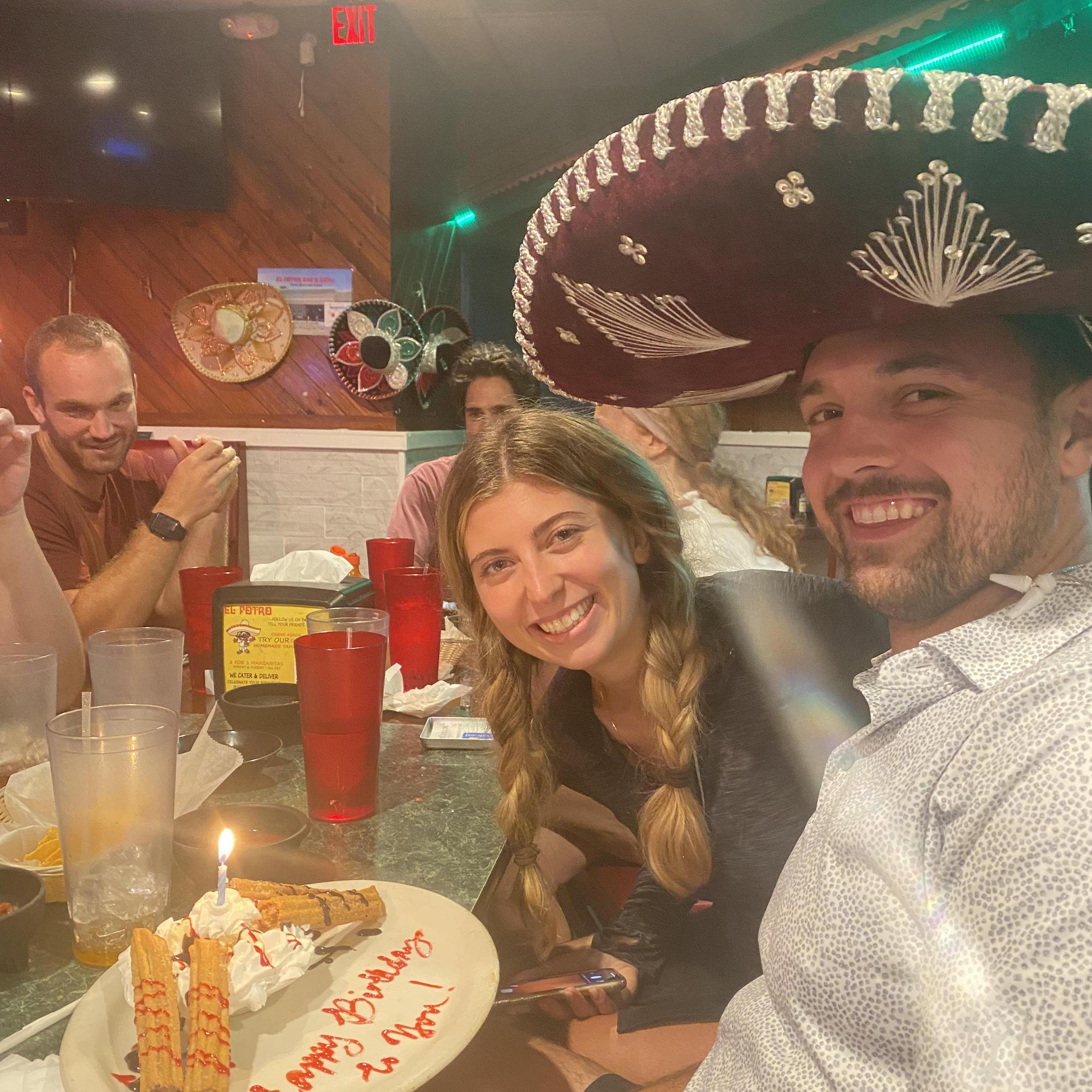 Celebrating Nate at El Potro!