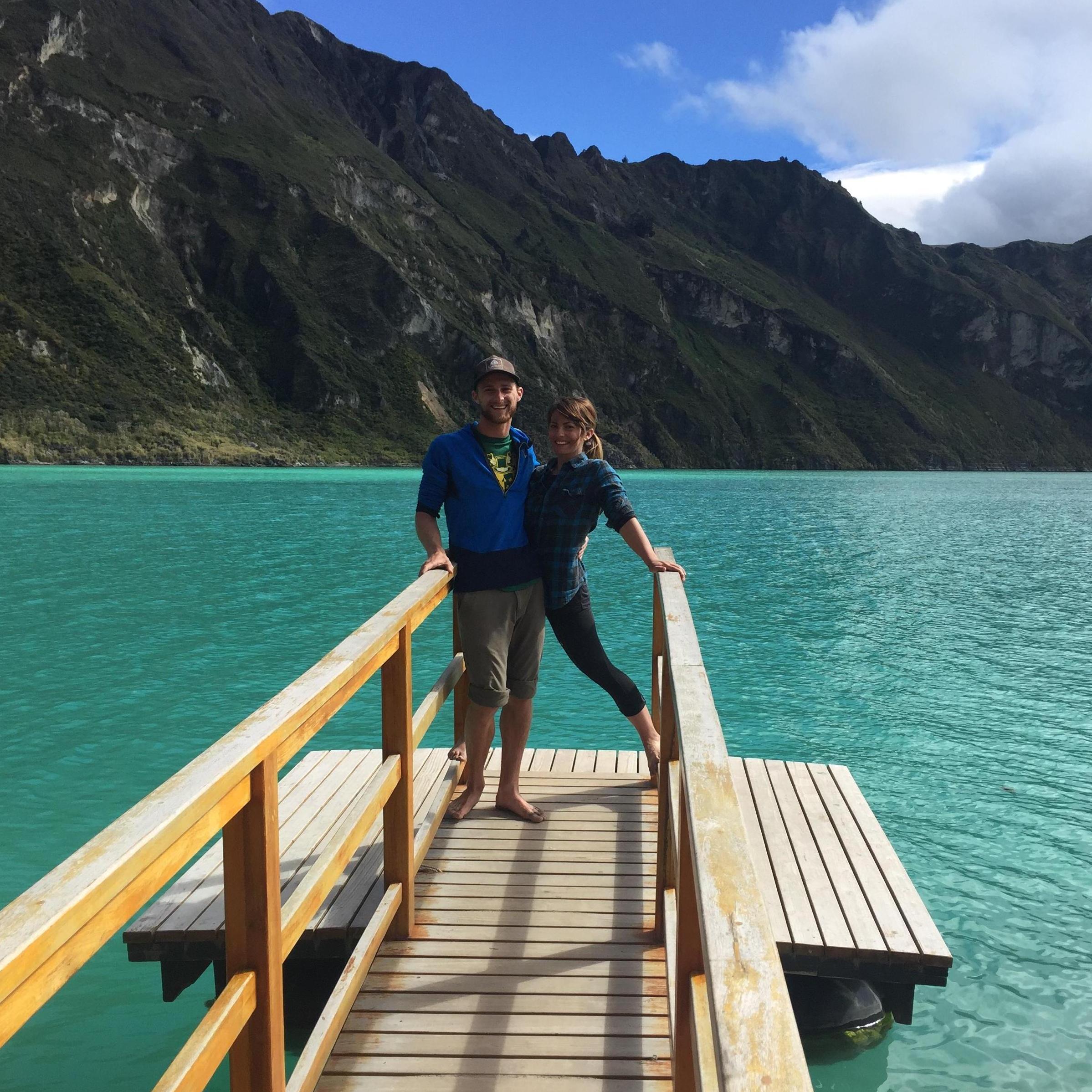 Checking out Lake Quilotoa in Ecuador
