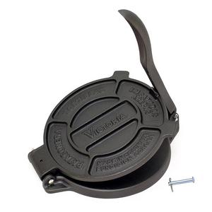 Victoria 8 inch Cast Iron Tortilla Press and Pataconera, Original Made in Colombia, Seasoned