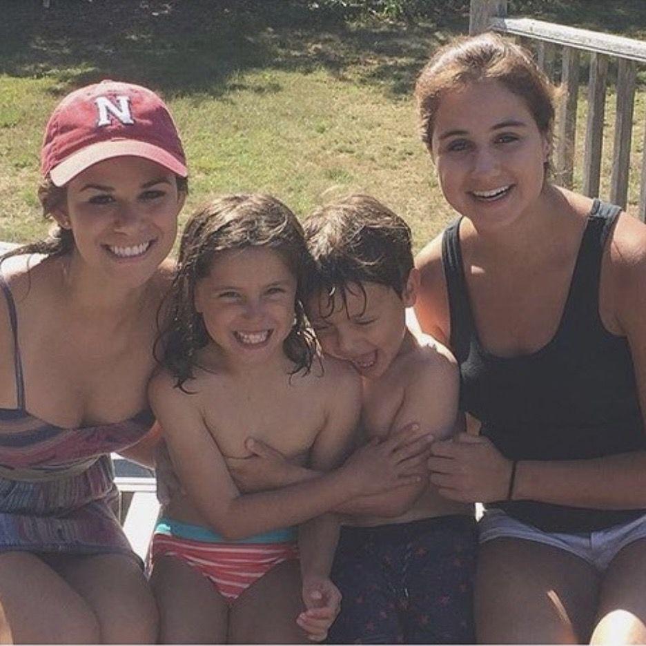 Nathalie and Tiffany spending time with their little cousins in Martha's Vineyard ... Ellie will be attending the University of Michigan this Fall. They grow up fast!!