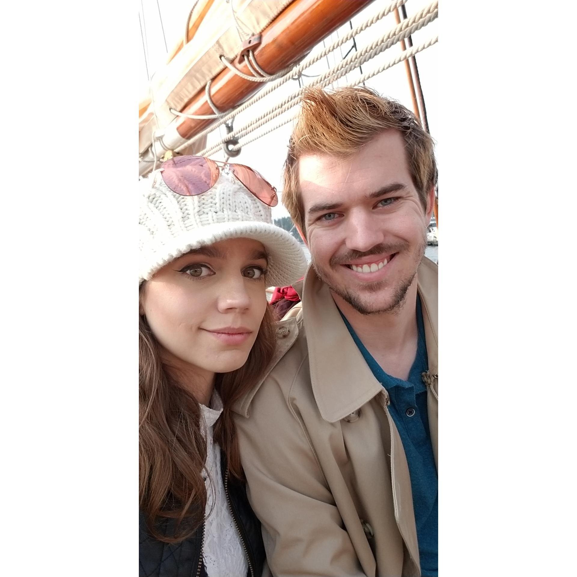 We were able to ride on a schooner in the Puget Sound, Washington. August 2017