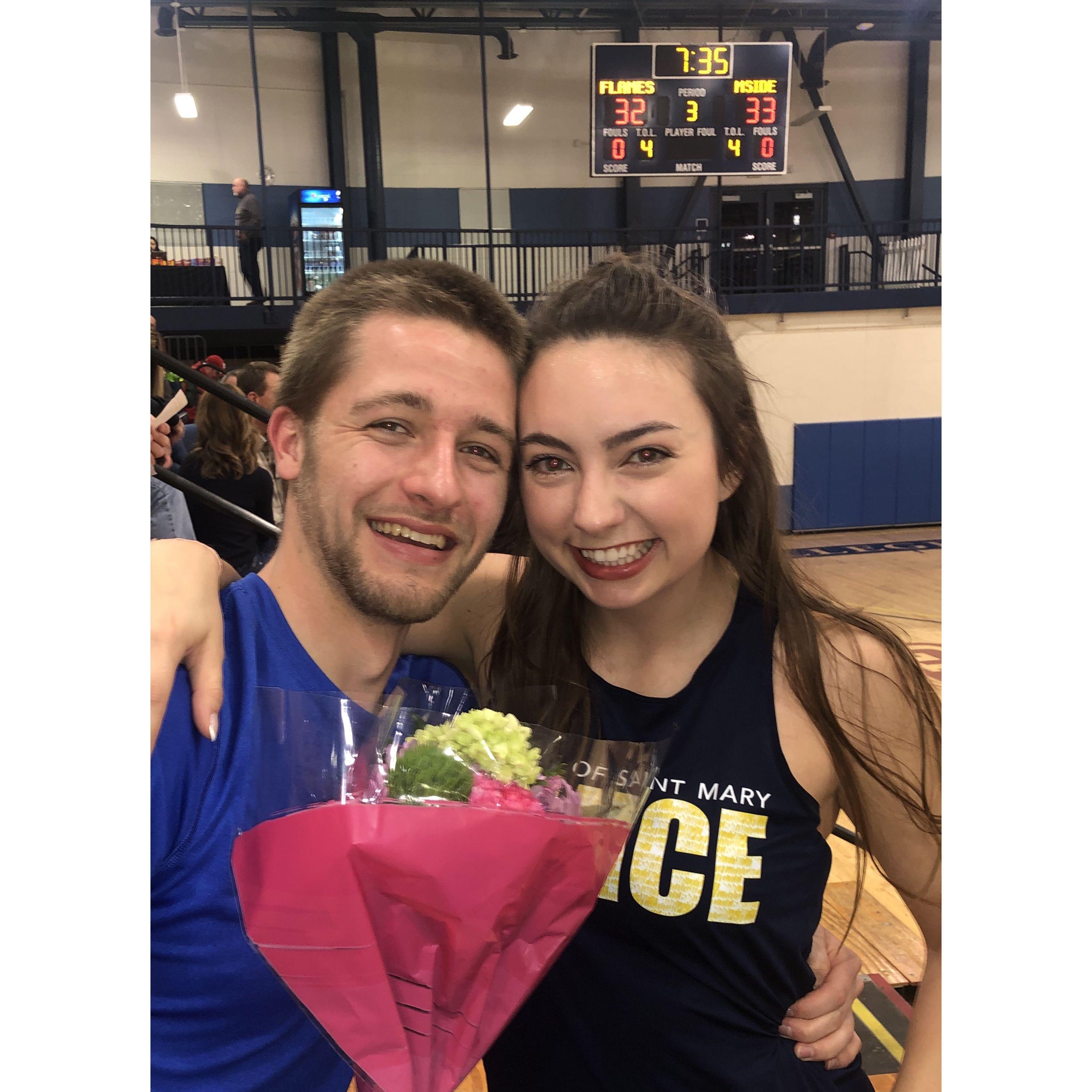 Allie's senior night for dance team at CSM