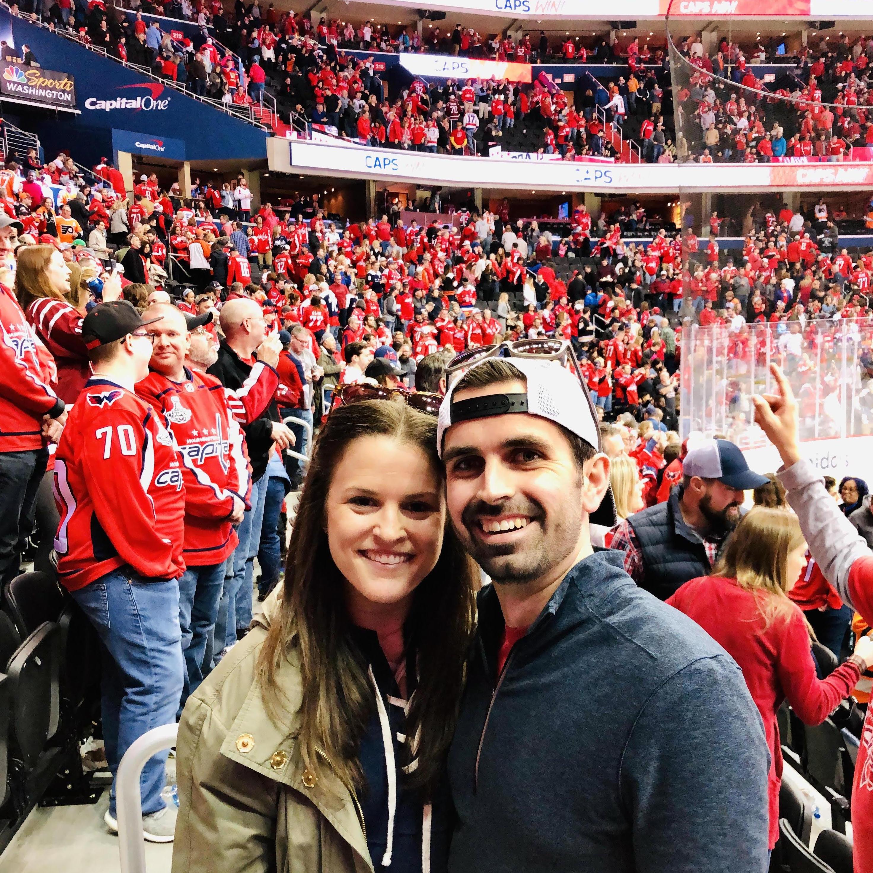 Rocking the Red for our Stanley Cup Champs '18. 

Caps vs. Flyers Game Spring 2019