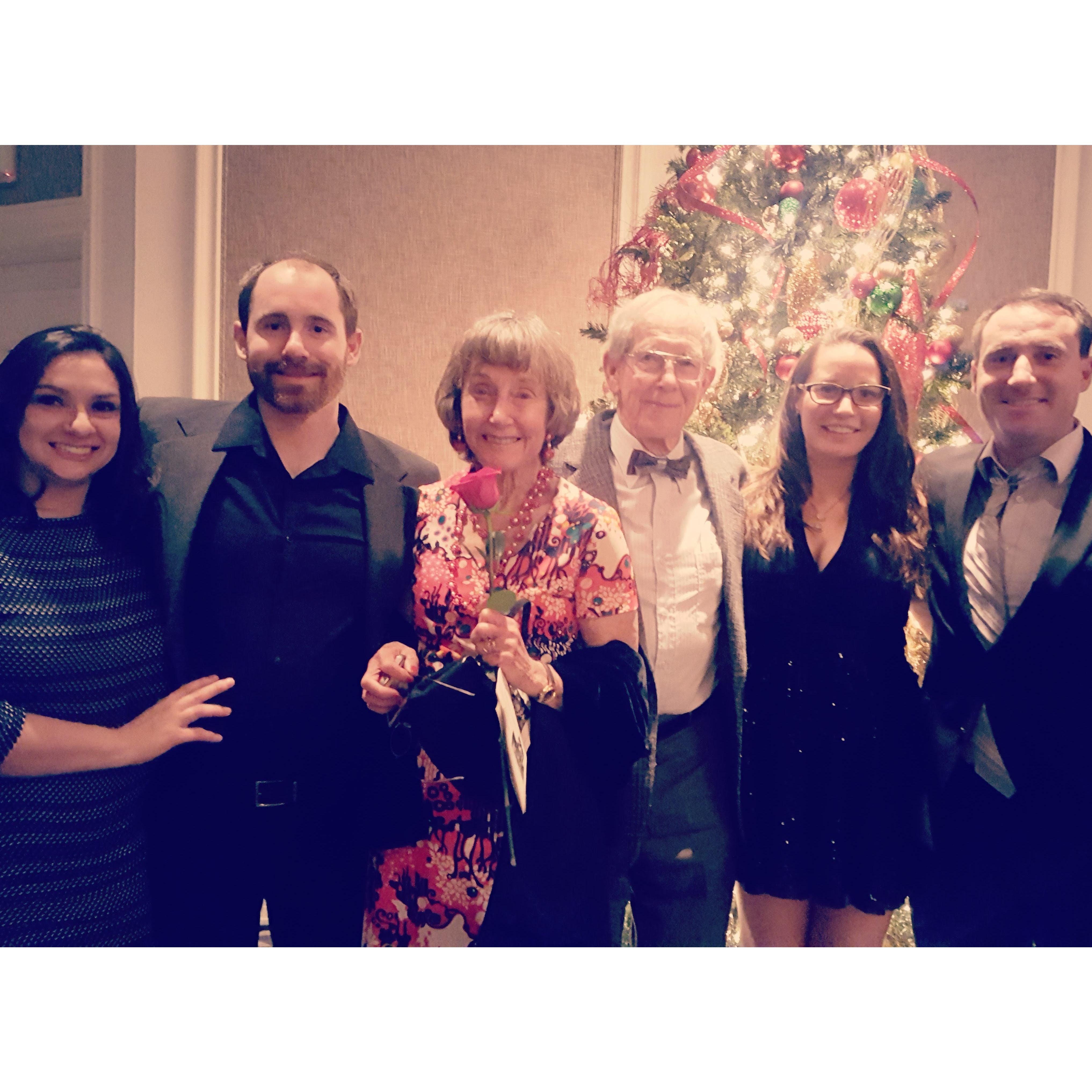 A wonderful evening with Geoff's family for a holiday dinner performance.