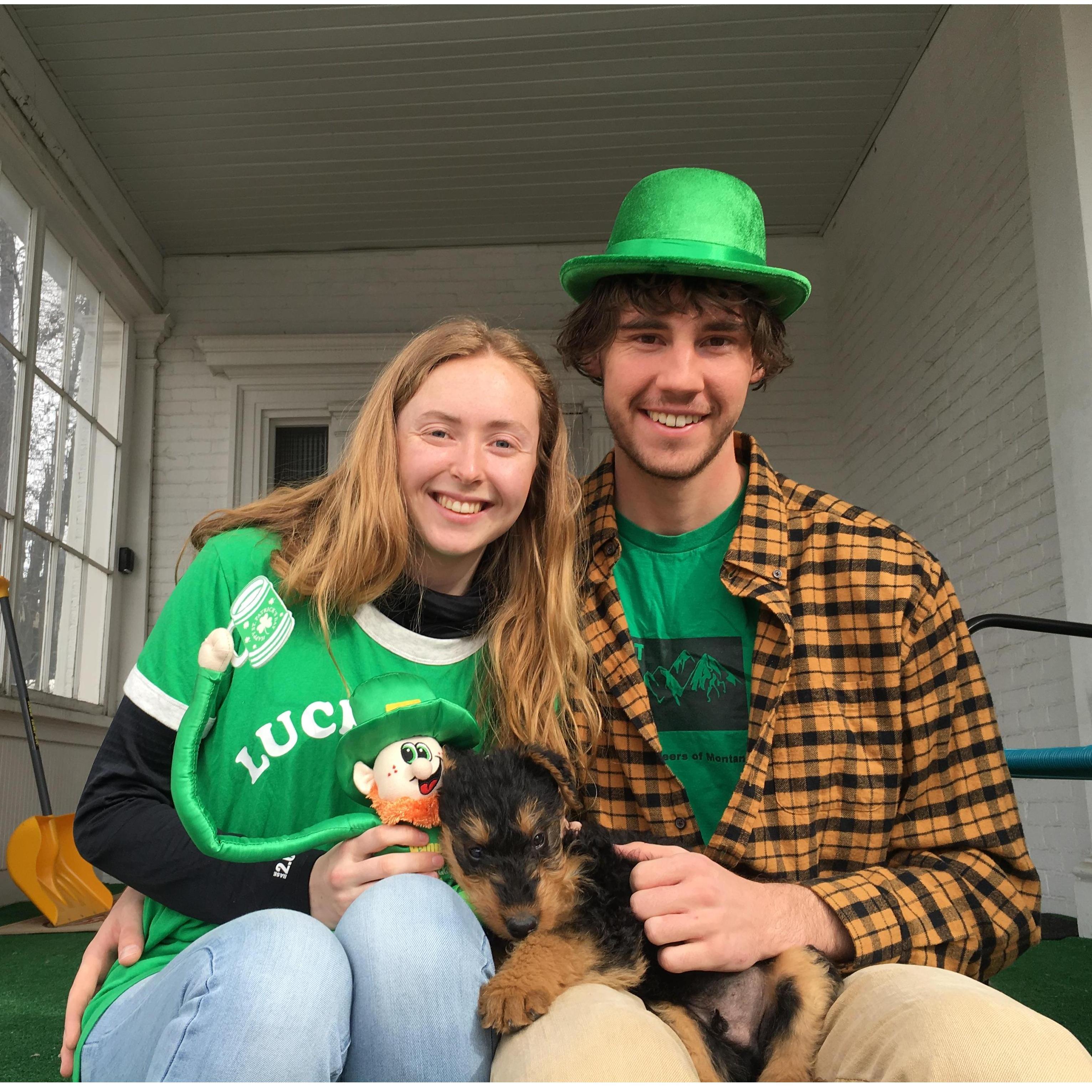 Our first St. Patrick's Day with Murphy