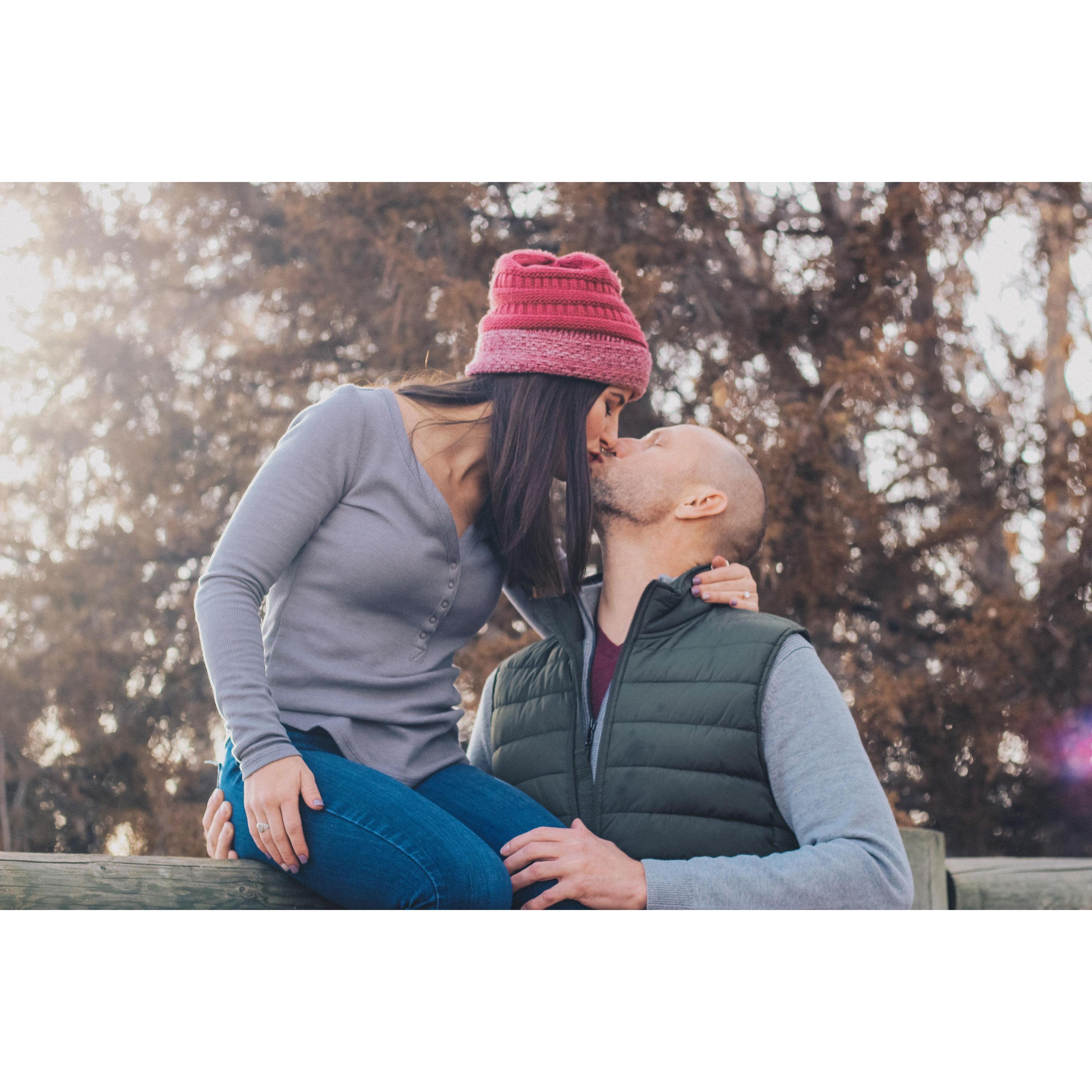 Engagement photo by Lindsay Hafner Photography in January, 2019.