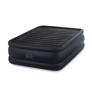 Intex Dura-Beam Series Raised Downy Airbed with Fiber-Tech Construction and Built-In Pump, Queen, Bed Height 22"