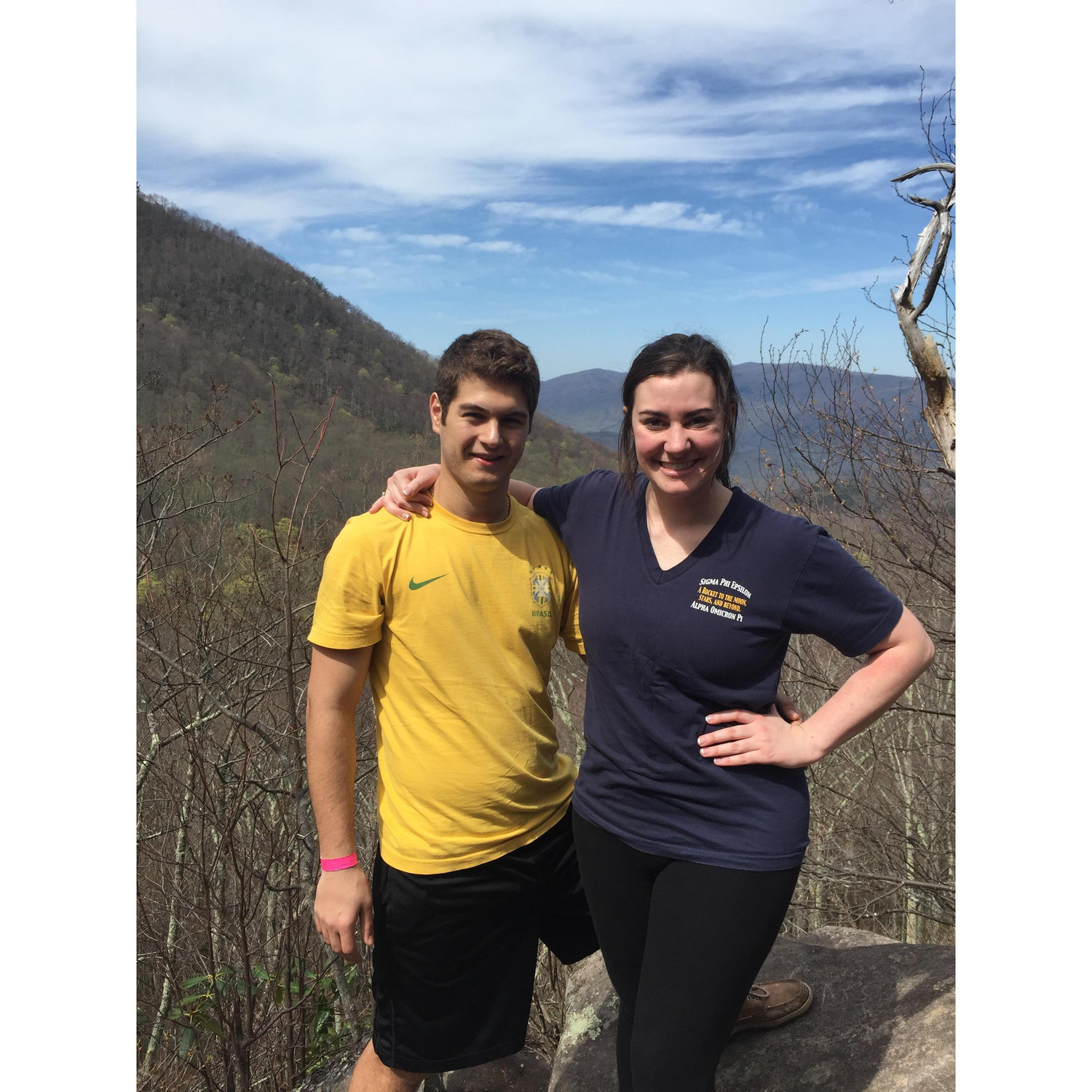 Hiking in Gatlinburg, Tennesse for Brandon's fraternity, SigEp's formal.
