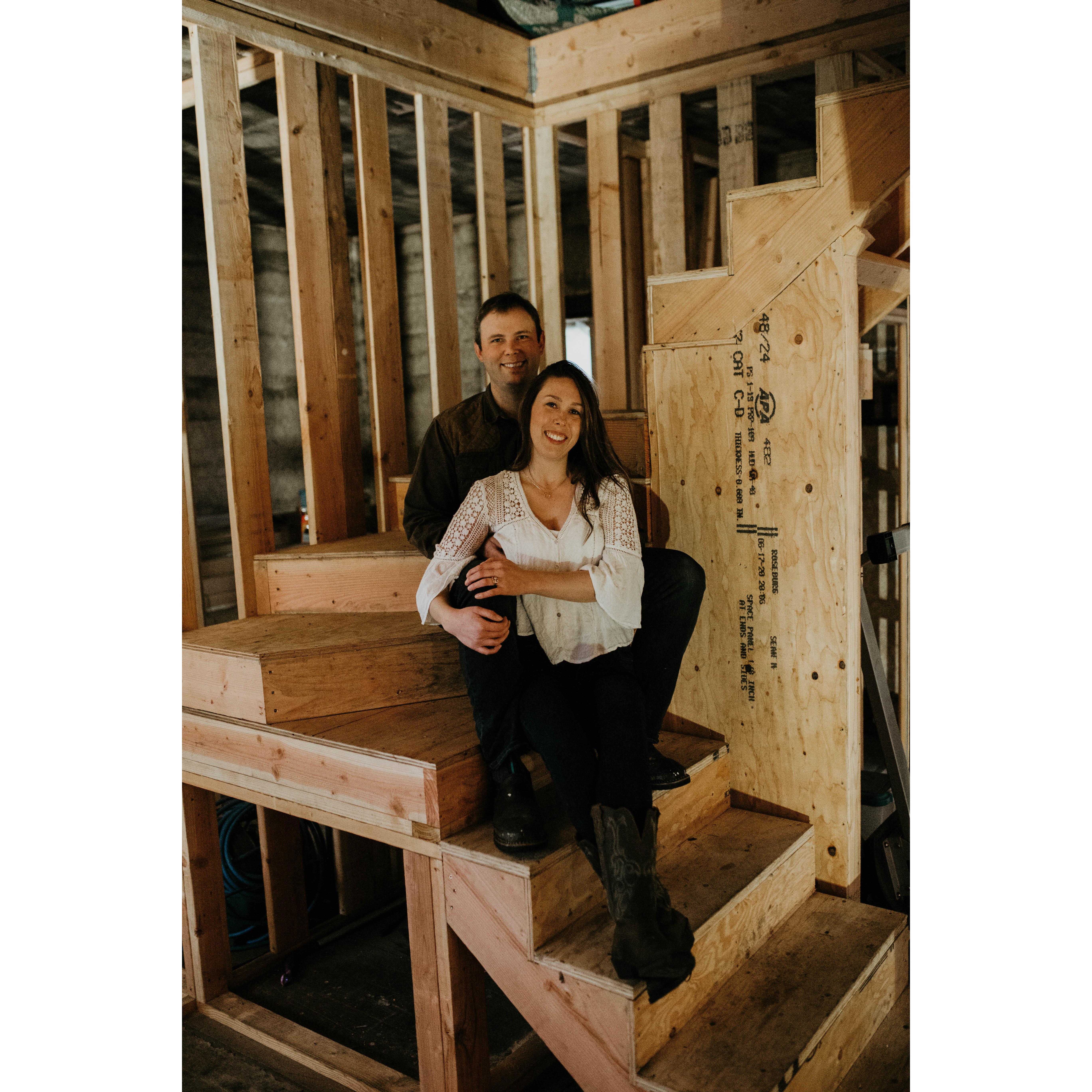 I can't wait to take a picture here once these stairs are finished! Can you believe Keith built these?!