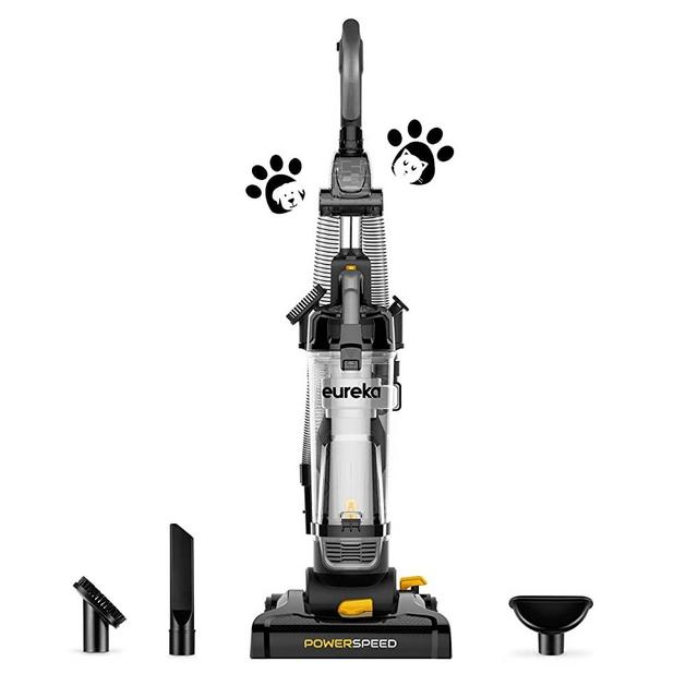 EUREKA PowerSpeed Lightweight Powerful Upright Vacuum Cleaner for Carpet and Hard Floor, Pet Turbo, Black