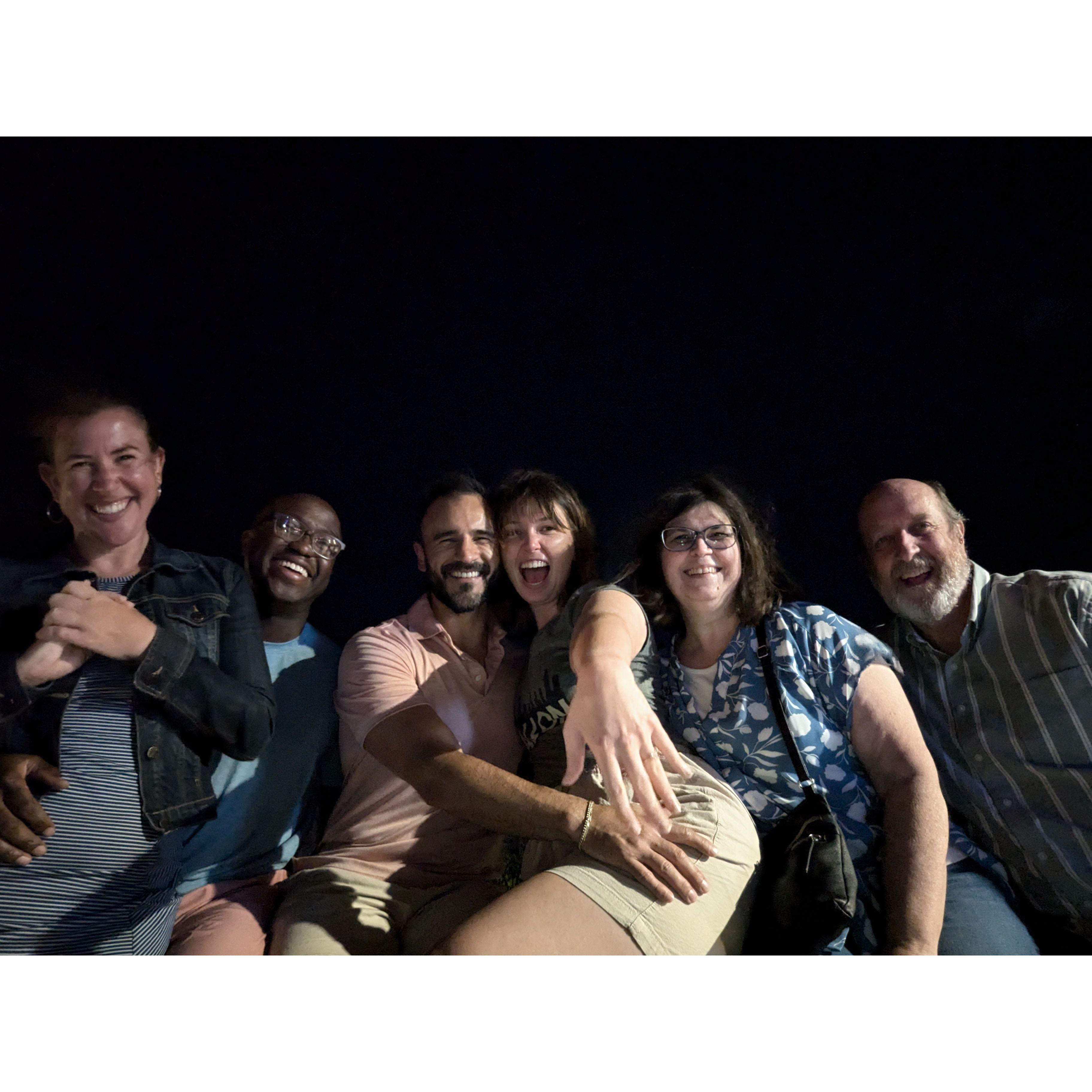 Before Gaston proposed and Kaylie knew what was going on, she was thinking how lucky she was to be surrounded by a few of her favorite people in life.