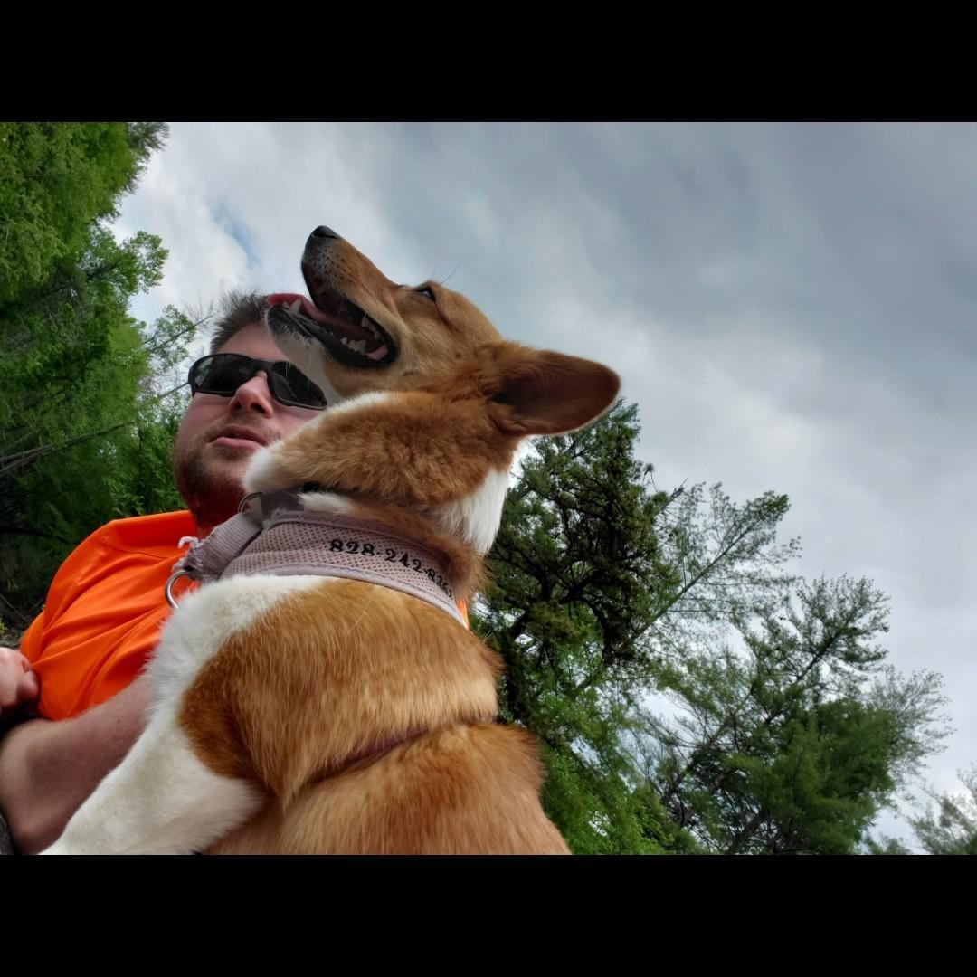 Just two besties watching a waterfall