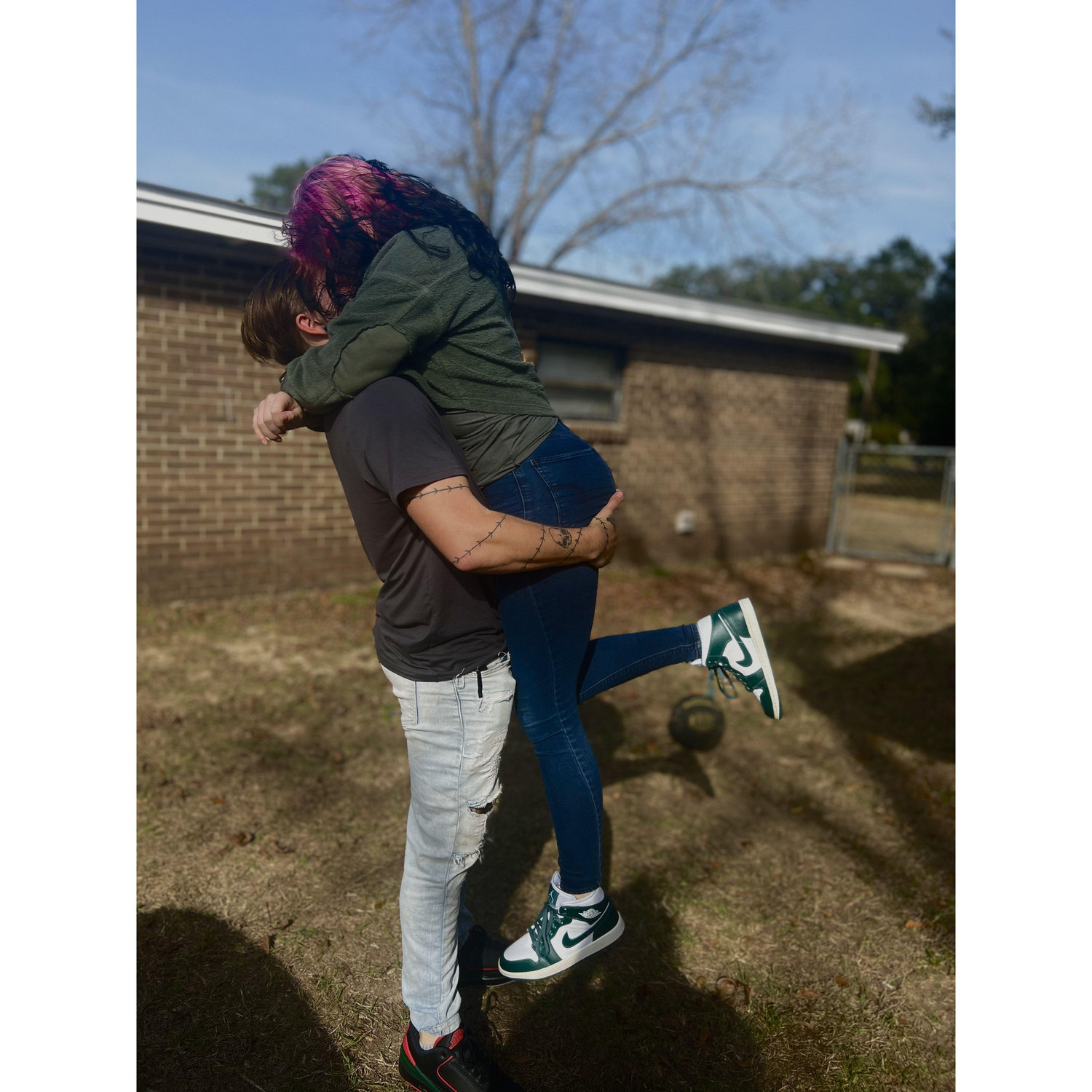 Our first Christmas we got to spend together.