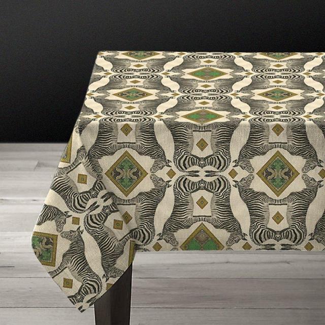 PATCH NYC Zebra Linen Tablecloth {AVLTCZ}