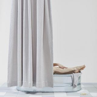 Simple Waffle Cotton Shower Curtain