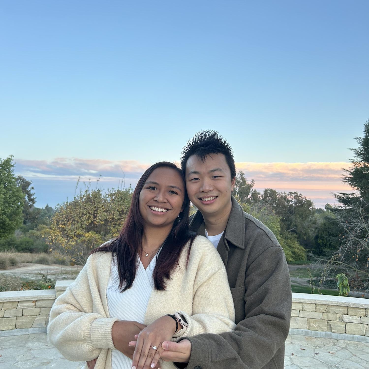 The day Yishen proposed to Jianna at South Bay Botanic Gardens, 2024.