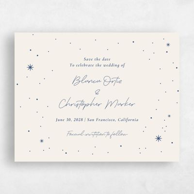 Cream, Beige Wedding Save the Date - Splendor Landscape